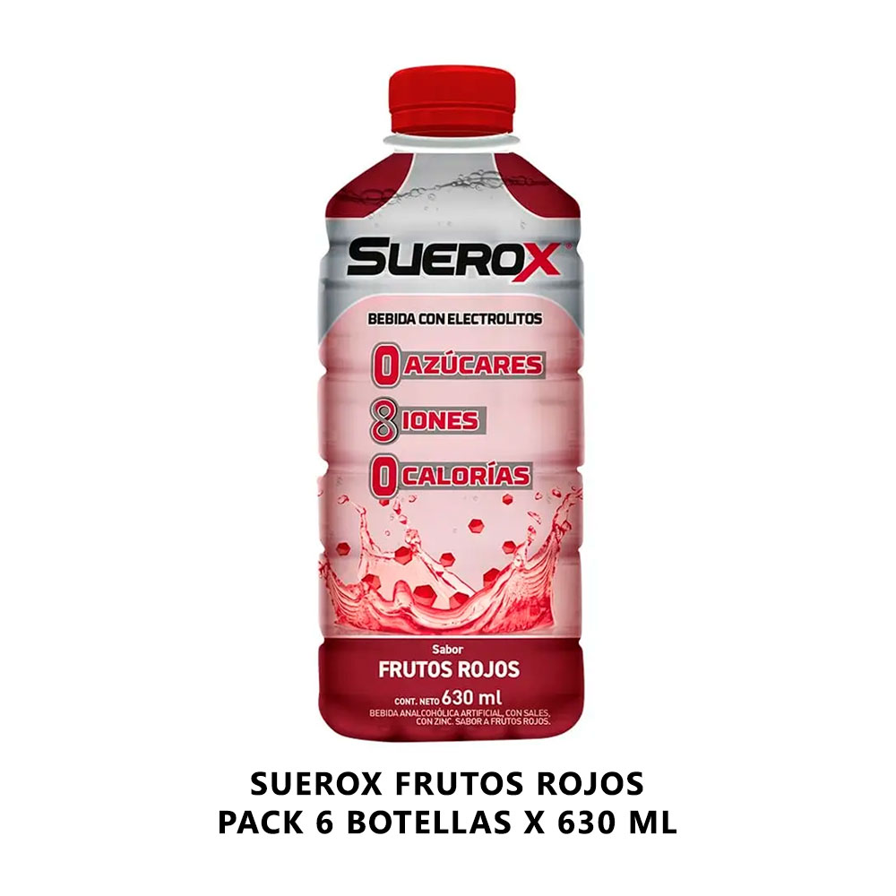 SUEROX FRUTOS ROJOS PACK 6 BOTELLAS x 630ml